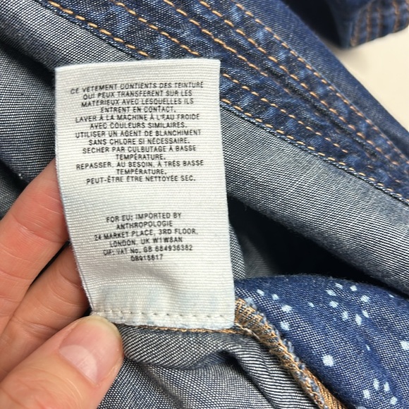 Pilcro and the Letterpress by Anthropologie Belted Denim Romper Size 20W Plus - Picture 8 of 8